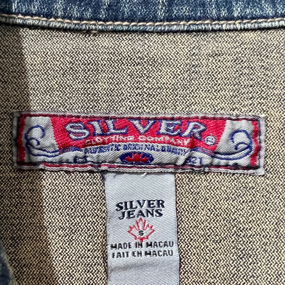 Silver Jeans Vintage Y2K Denim Jean Jacket - Small - Picture 6 of 7